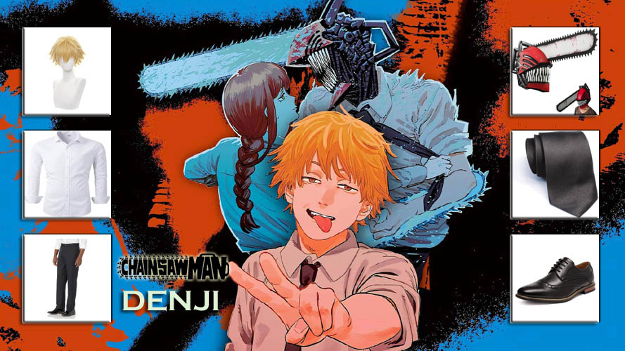 Denji Cosplay Costume Anime Chainsaw Man Denji Cosplay Costumes Wig Public  Safety Devil Hunter Halloween Cosplay