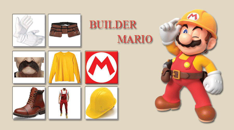 BUILDER MARIO COSTUME FROM SUPER MARIO MAKER